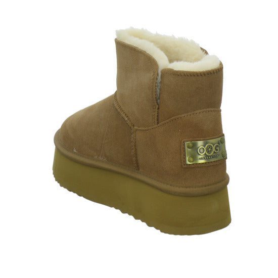 OOG Winterstiefel warm gefüttert Mittelbraun - 360° Ansicht