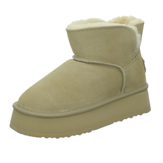 OOG Winterstiefel warm gefüttert Beige - 360° Ansicht