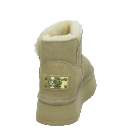OOG Winterstiefel warm gefüttert Beige - 360° Ansicht