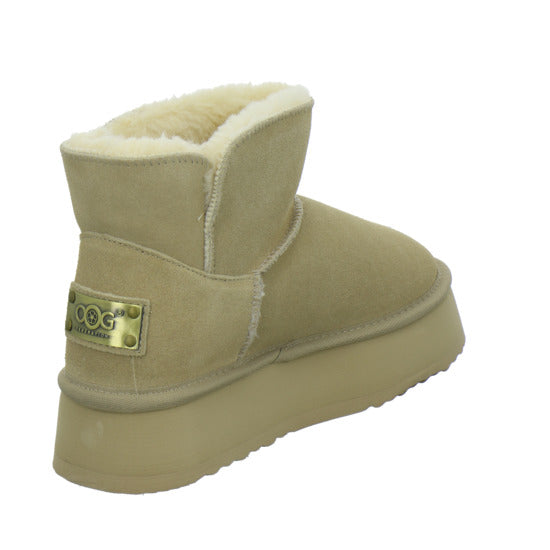 OOG Winterstiefel warm gefüttert Beige - 360° Ansicht