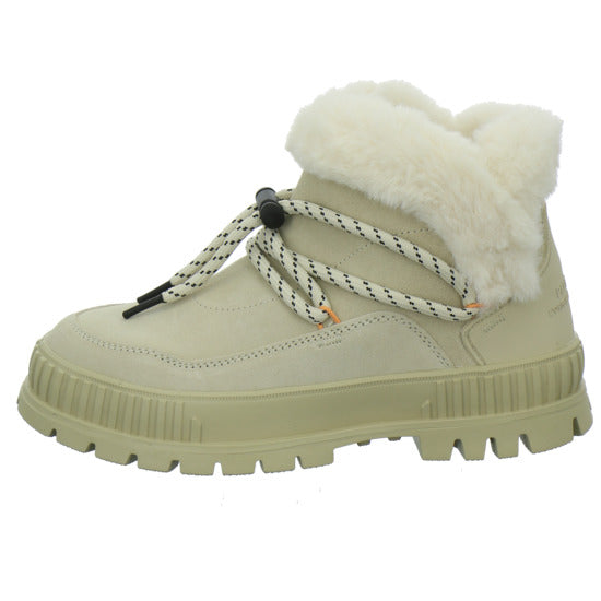 Palladium Winterstiefel Damen Pallashock Low Hiver Beige