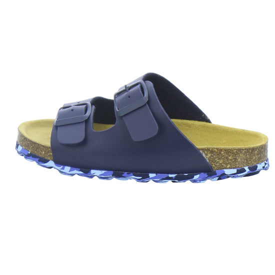 Longo Pantoletten Unisex - Kinder Tieffußbett Dunkelblau