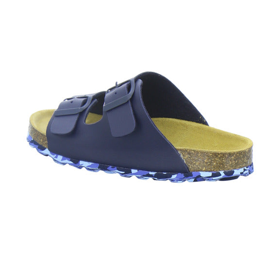 Longo Pantoletten Unisex - Kinder Tieffußbett Dunkelblau