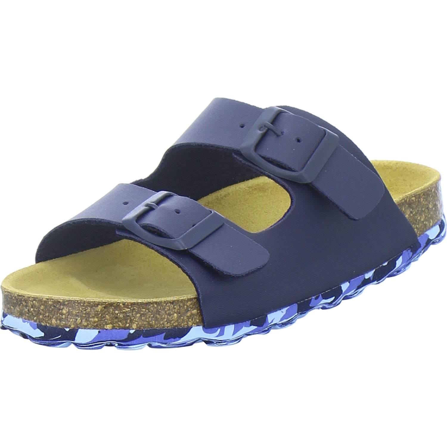 Longo Pantoletten Unisex - Kinder Tieffußbett Dunkelblau