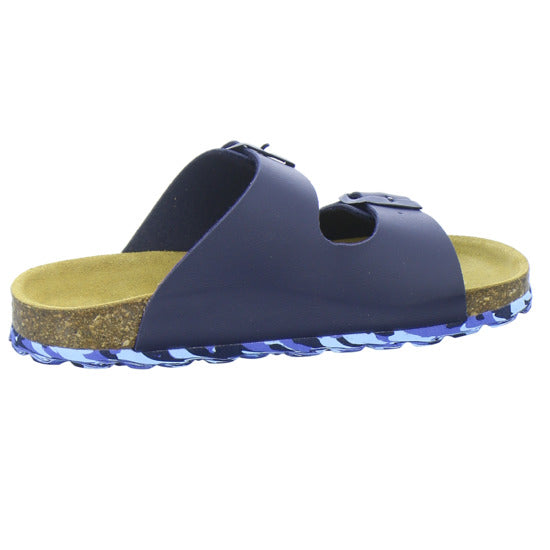 Longo Pantoletten Unisex - Kinder Tieffußbett Dunkelblau