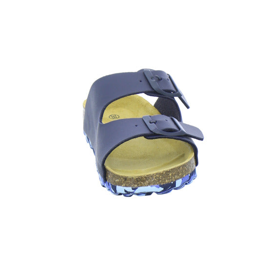 Longo Pantoletten Unisex - Kinder Tieffußbett Dunkelblau