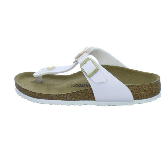 Birkenstock Pantoletten Unisex - Kinder Gizeh Flowers Kids Weiß