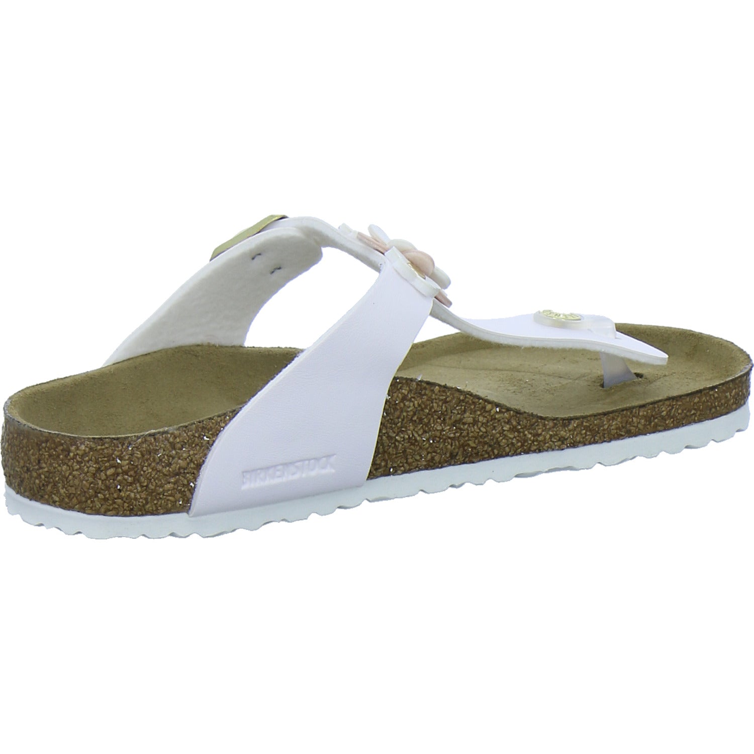 Birkenstock Pantoletten Unisex - Kinder Gizeh Flowers Kids Weiß