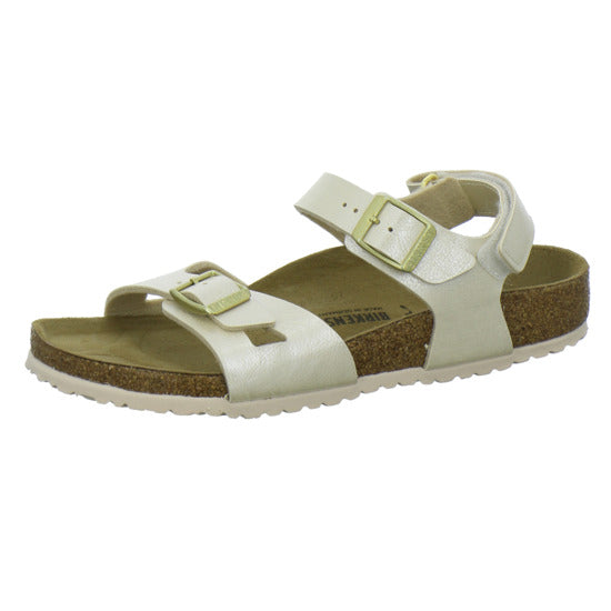 Birkenstock Rio Sandalen Beige - 360° Ansicht