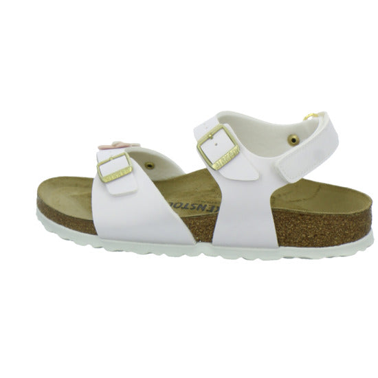 Birkenstock Sandalen Mädchen Rio Plain Flowers Weiß