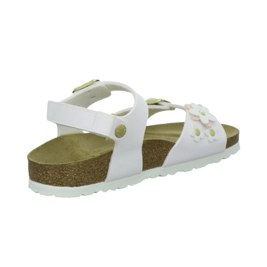 Birkenstock Sandalen Mädchen Rio Plain Flowers Weiß