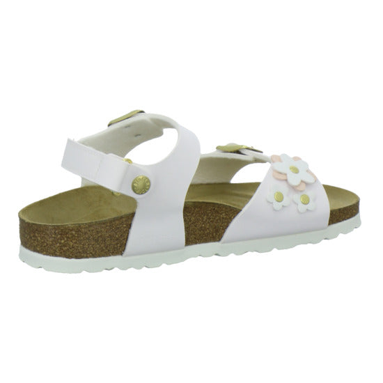 Birkenstock Sandalen Mädchen Rio Plain Flowers Weiß