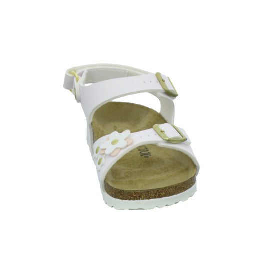 Birkenstock Sandalen Mädchen Rio Plain Flowers Weiß