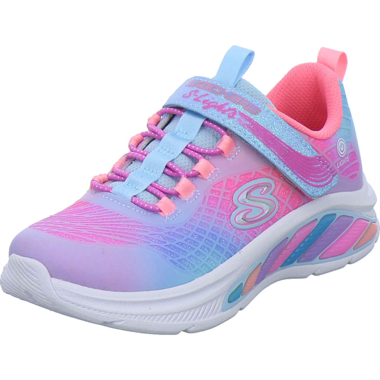 Skechers Halbschuhe Mädchen S-LIGHTS RAIMBOW CRUISERS Hellblau