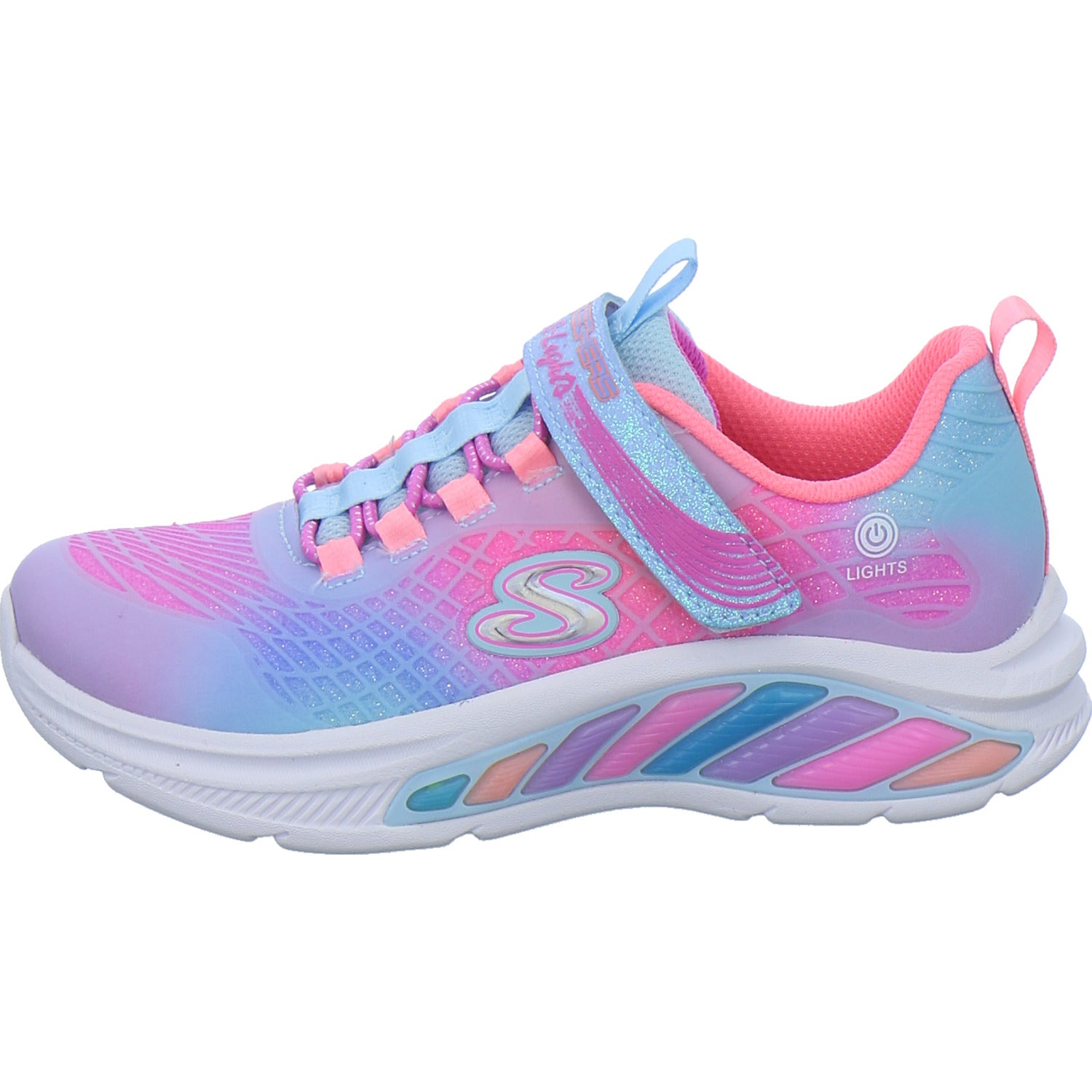 Skechers Halbschuhe Mädchen S-LIGHTS RAIMBOW CRUISERS Hellblau