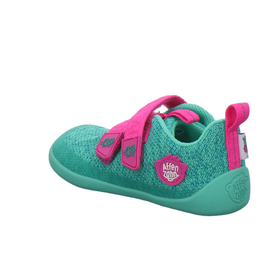 Affenzahn Knit Happy Halbschuhe türkis - 360° Ansicht