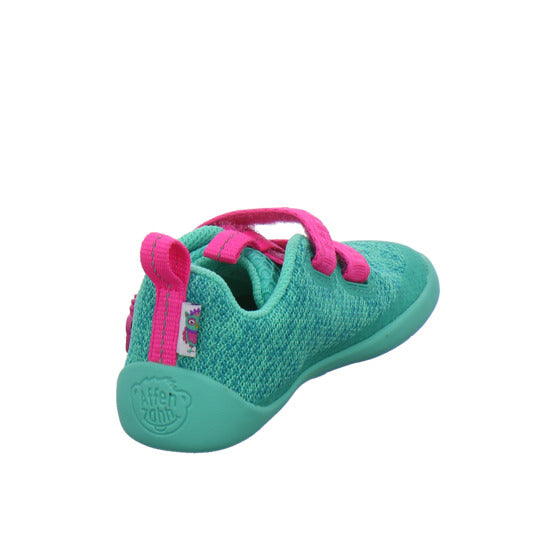 Affenzahn Knit Happy Halbschuhe türkis - 360° Ansicht