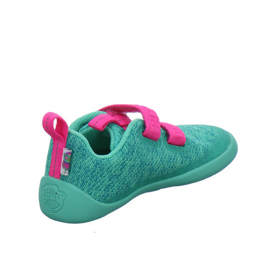 Affenzahn Knit Happy Halbschuhe türkis - 360° Ansicht