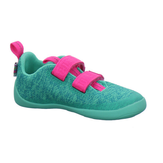 Affenzahn Knit Happy Halbschuhe türkis - 360° Ansicht
