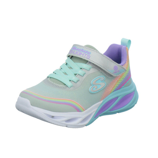 Skechers Halbschuhe Mädchen COSMIC GLOW RAINBOW BEAM Weiß-kombi