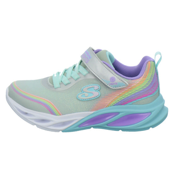 Skechers Halbschuhe Mädchen COSMIC GLOW RAINBOW BEAM Weiß-kombi