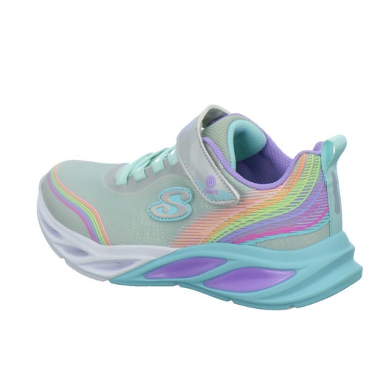 Skechers Halbschuhe Mädchen COSMIC GLOW RAINBOW BEAM Weiß-kombi
