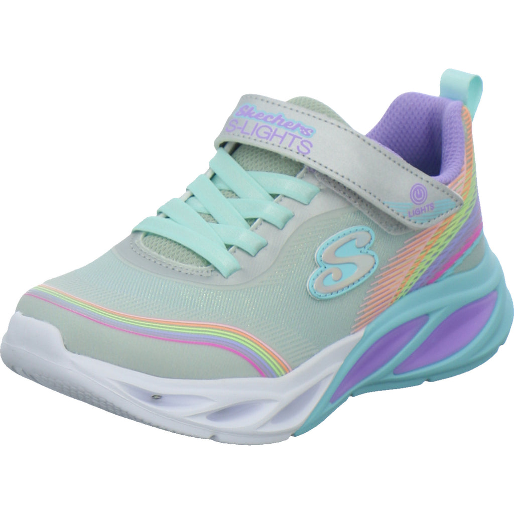 Skechers Halbschuhe Mädchen COSMIC GLOW RAINBOW BEAM Weiß-kombi