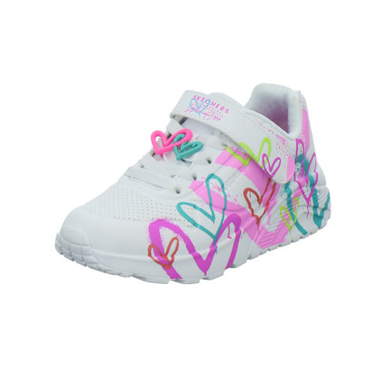 Skechers Halbschuhe Mädchen UNO LITE Weiß-kombi
