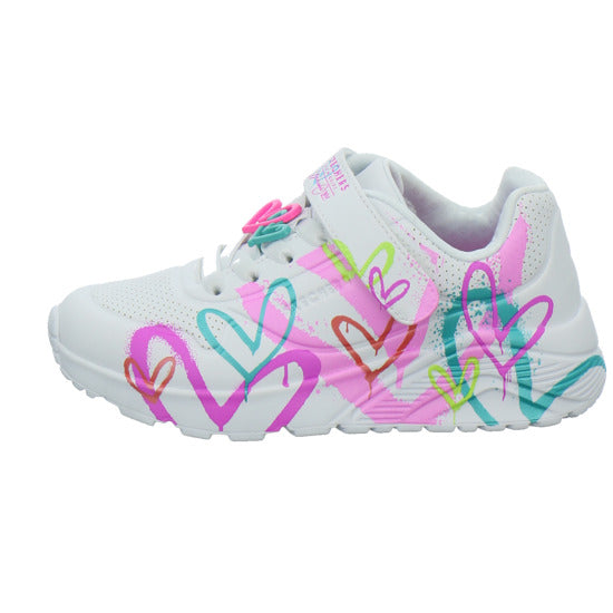 Skechers Halbschuhe Mädchen UNO LITE Weiß-kombi