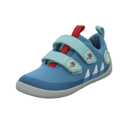 Affenzahn Baumwolle Lucky Halbschuhe Denim - 360° Ansicht