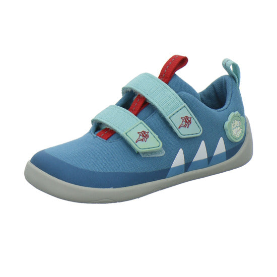 Affenzahn Baumwolle Lucky Halbschuhe Denim - 360° Ansicht