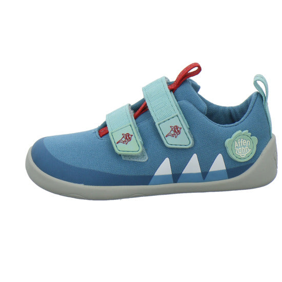 Affenzahn Baumwolle Lucky Halbschuhe Denim - 360° Ansicht