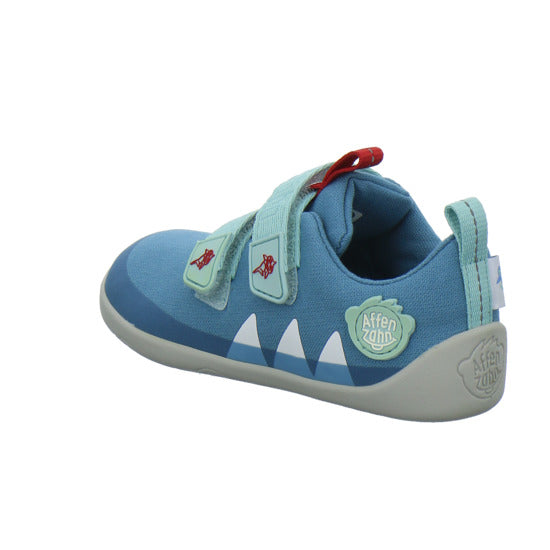 Affenzahn Baumwolle Lucky Halbschuhe Denim - 360° Ansicht