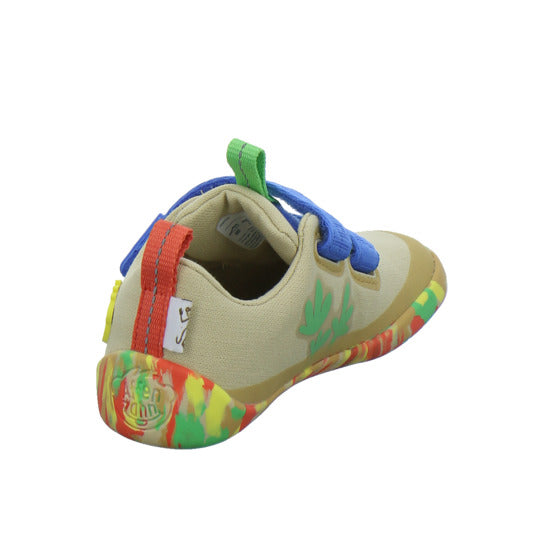 Affenzahn Halbschuhe Jungen Baumwolle Lucky Beige-kombi