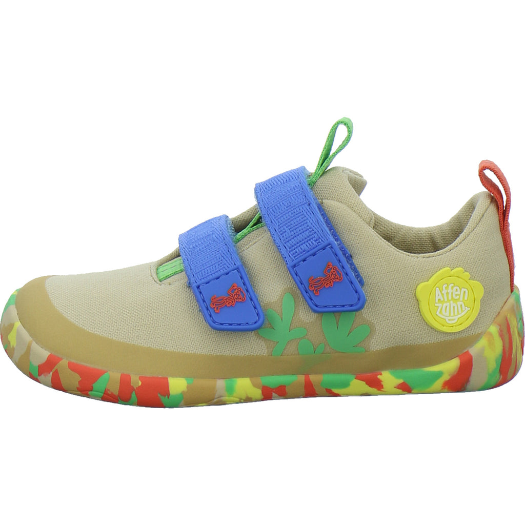 Affenzahn Halbschuhe Jungen Baumwolle Lucky Beige-kombi