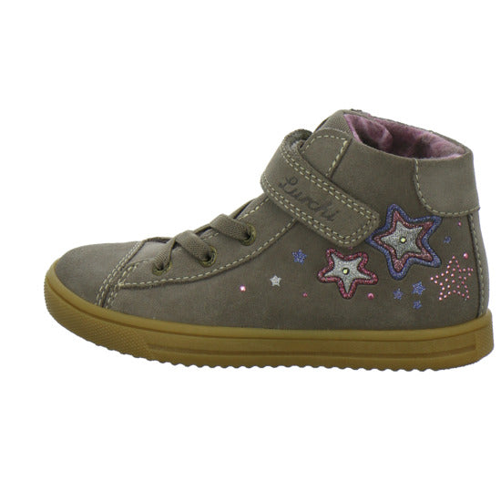 Lurchi Stiefel ungefüttert Mädchen Star Blinker taupe