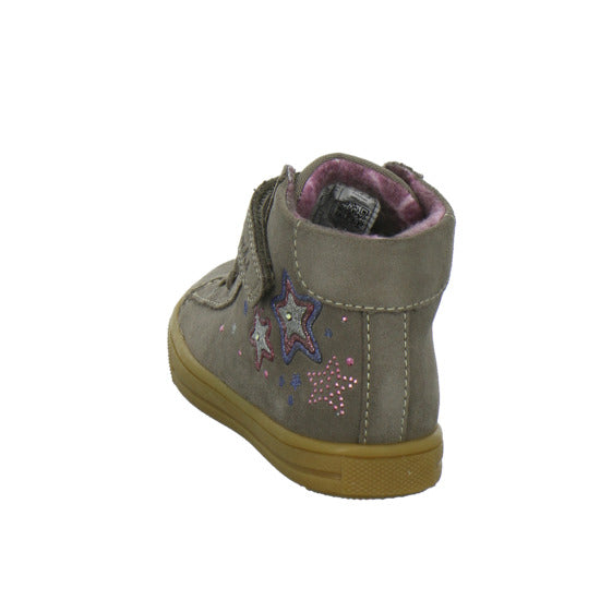 Lurchi Stiefel ungefüttert Mädchen Star Blinker taupe