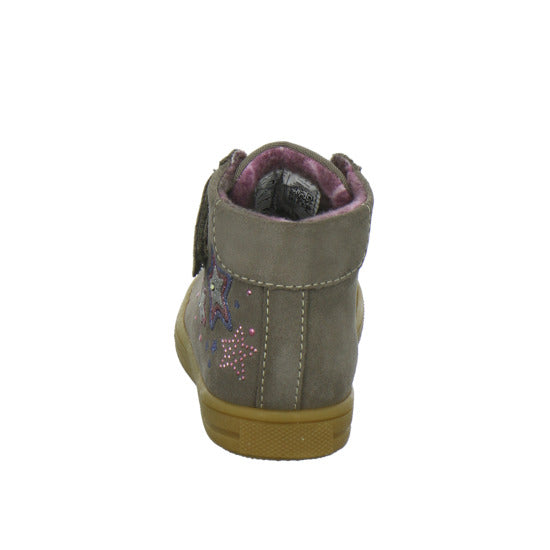 Lurchi Stiefel ungefüttert Mädchen Star Blinker taupe