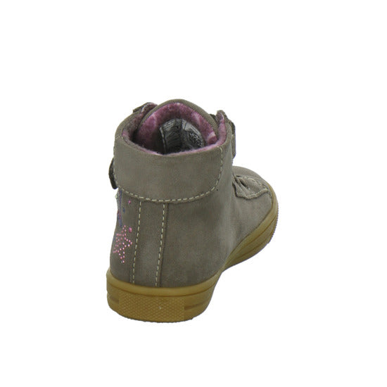Lurchi Stiefel ungefüttert Mädchen Star Blinker taupe