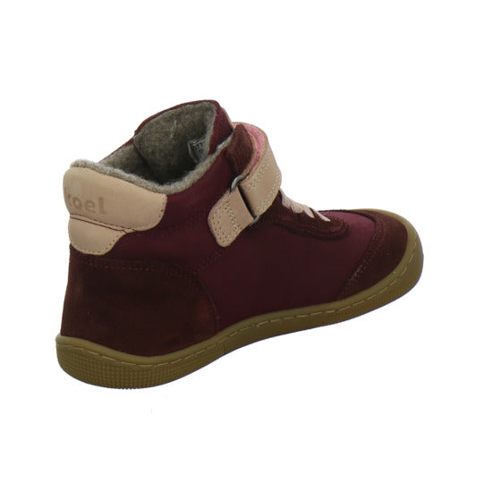 Koel Stiefel ungefüttert Mädchen Barefoot Tex Bordeaux