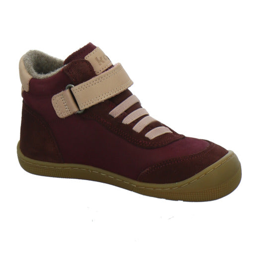 Koel Stiefel ungefüttert Mädchen Barefoot Tex Bordeaux