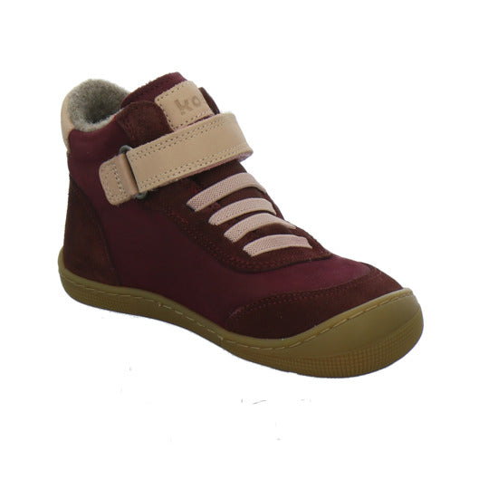 Koel Stiefel ungefüttert Mädchen Barefoot Tex Bordeaux