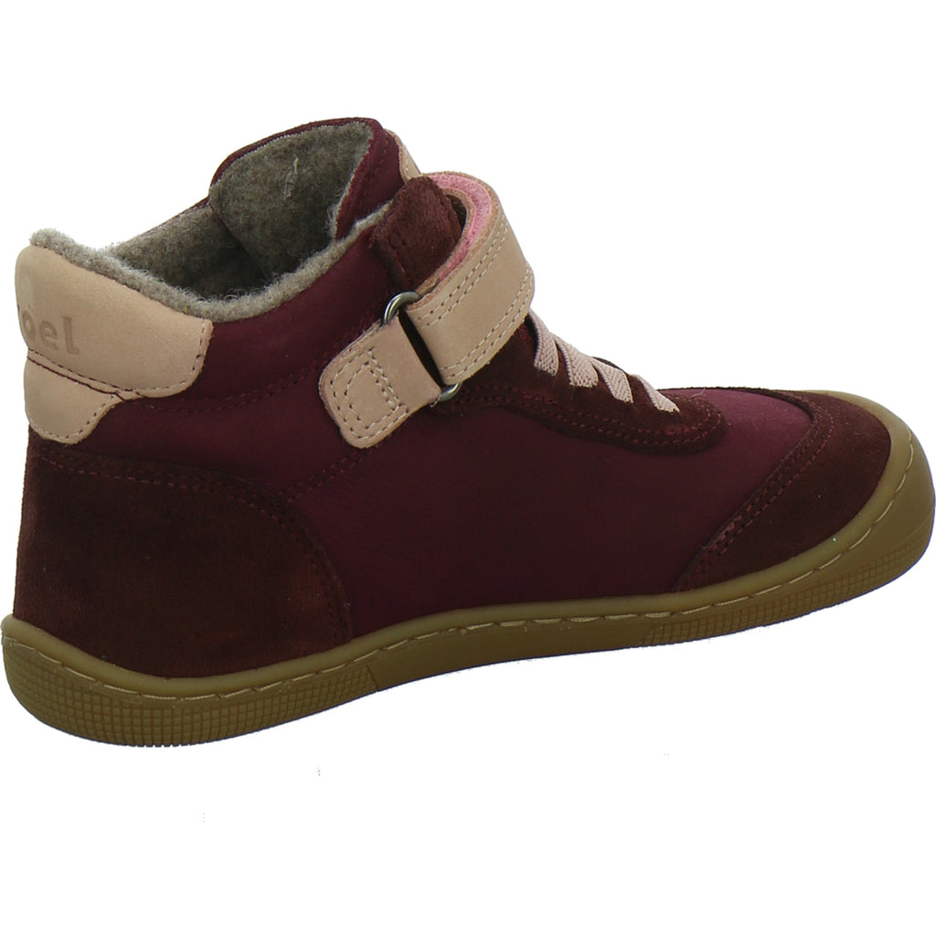 Koel Stiefel ungefüttert Mädchen Barefoot Tex Bordeaux