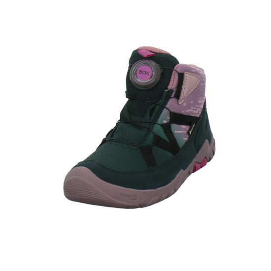 Superfit Stiefel ungefüttert Mädchen Barefit Grün-kombi
