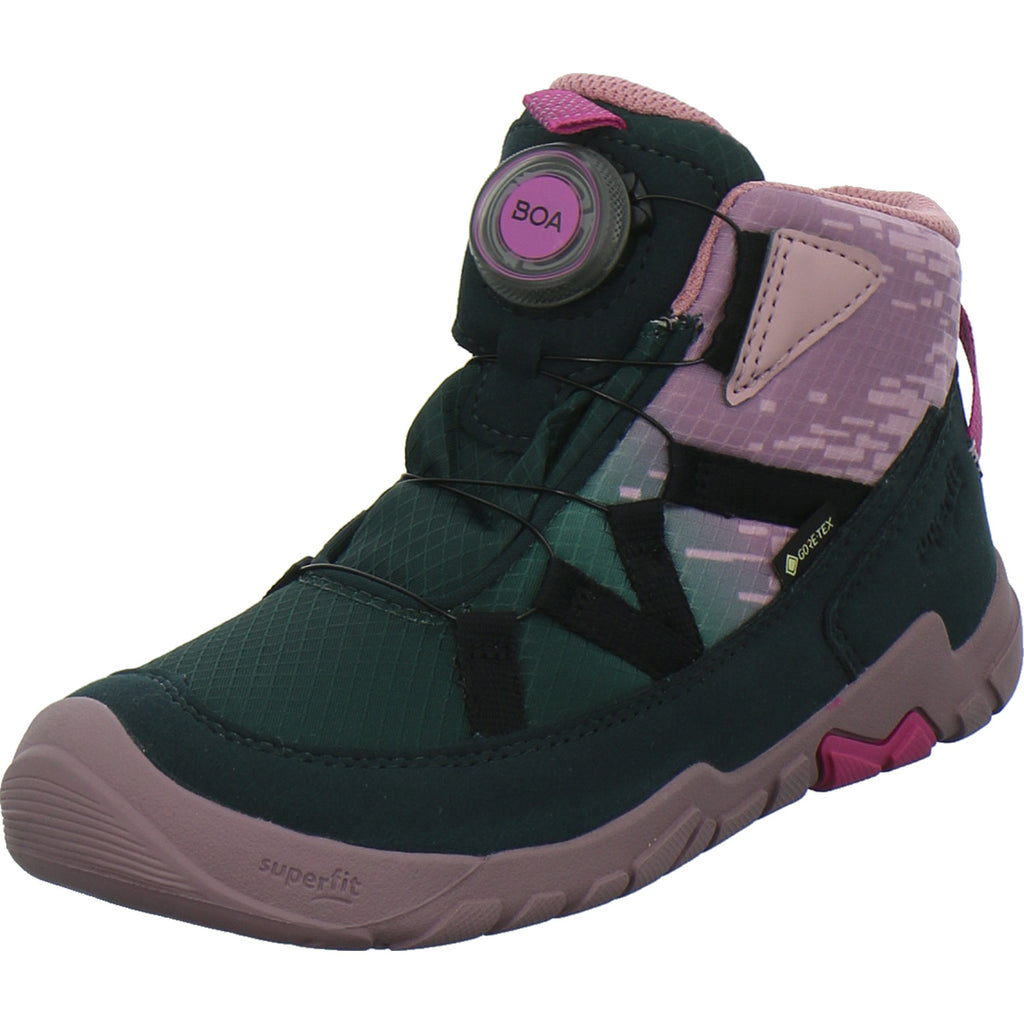 Superfit Stiefel ungefüttert Mädchen Barefit Grün-kombi