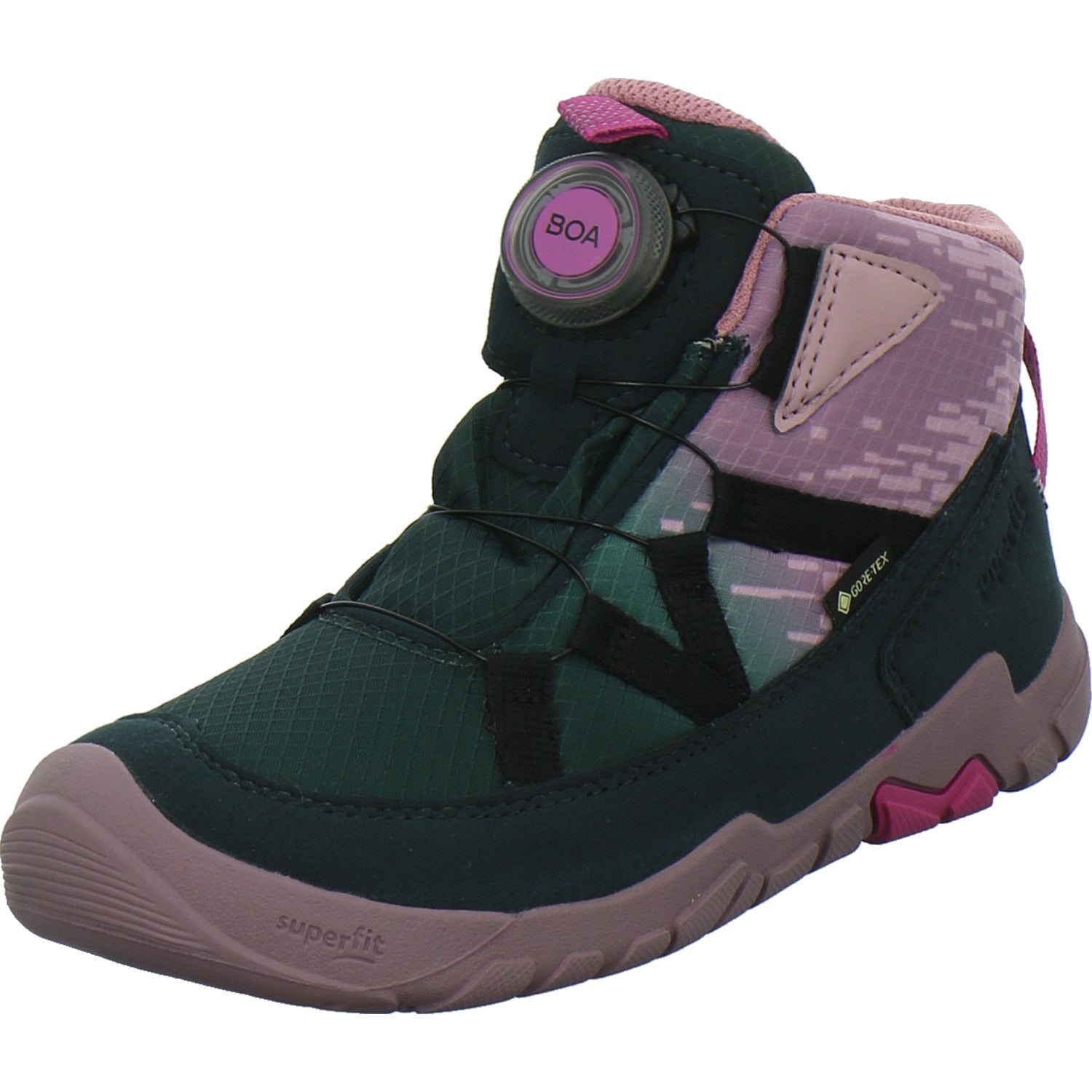 Superfit Stiefel ungefüttert Mädchen Barefit Grün-kombi