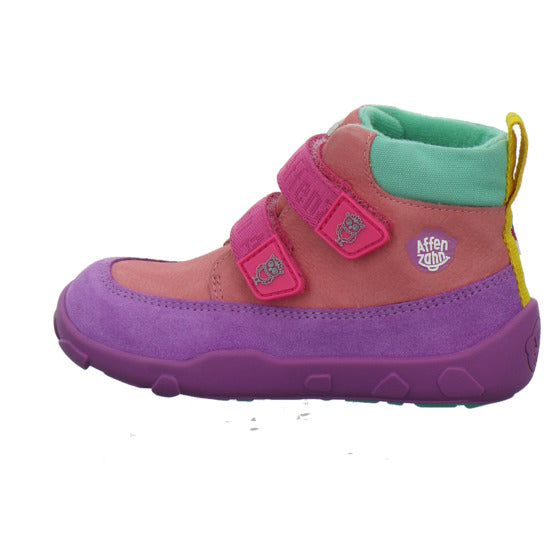 Affenzahn Stiefel ungefüttert Mädchen Leder Friendy Multi