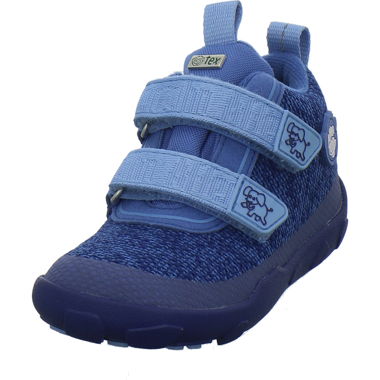 Affenzahn Knit Happy Stiefel ungefüttert Blau-kombi
