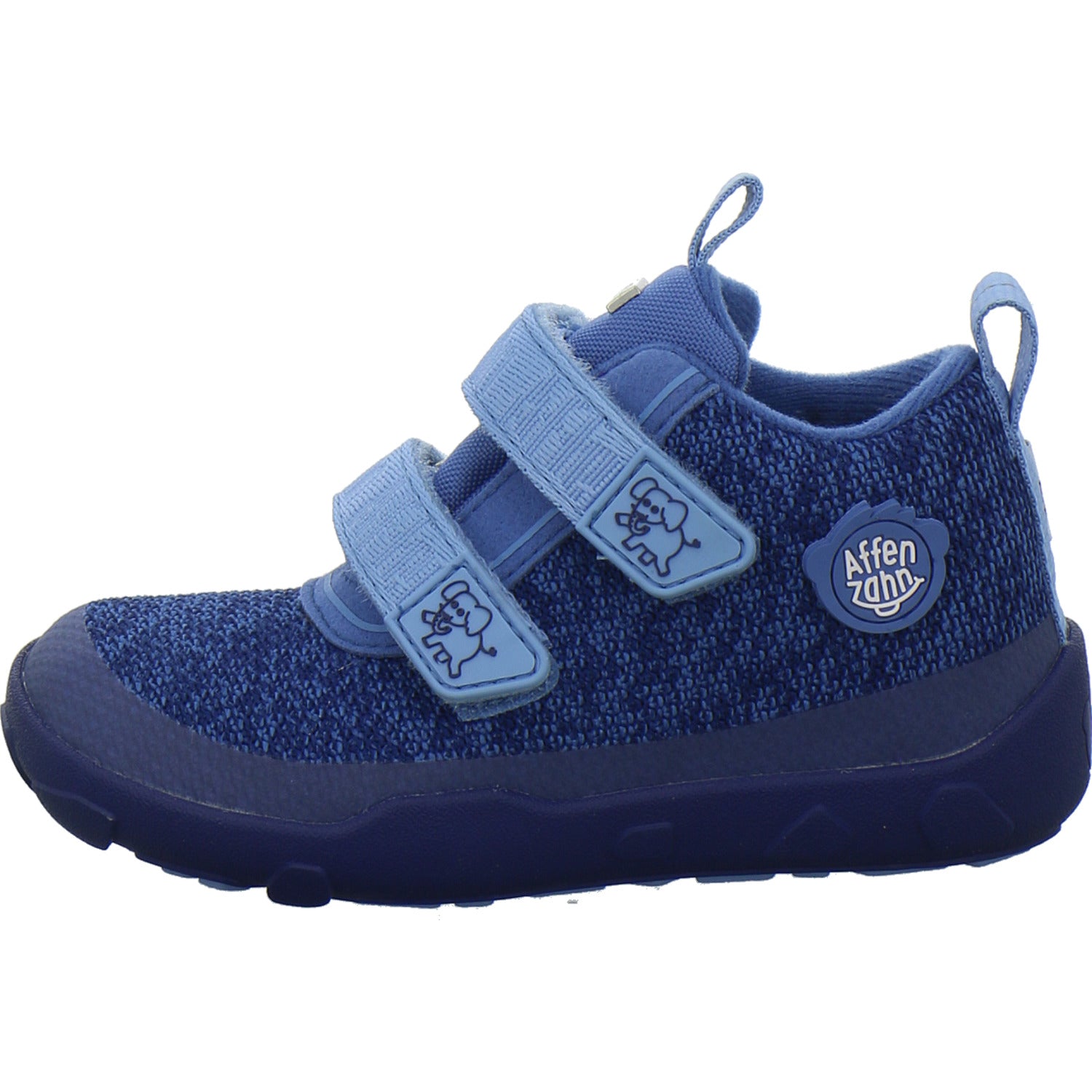 Affenzahn Knit Happy Stiefel ungefüttert Blau-kombi