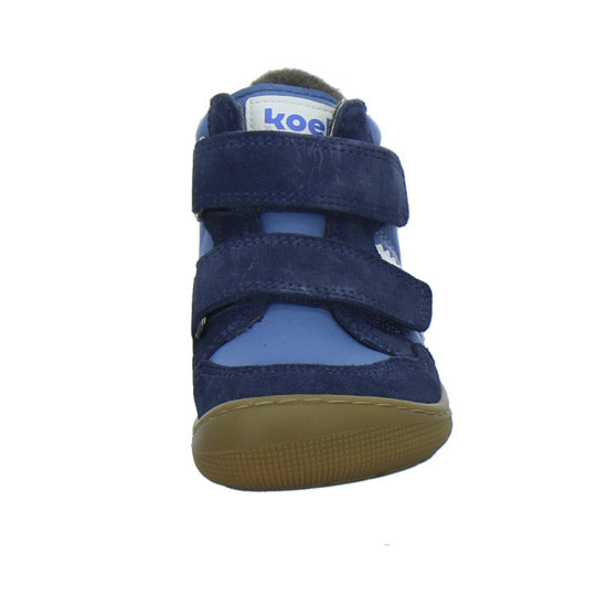 Koel Stiefel ungefüttert Jungen Barefoot Tex Blau-kombi
